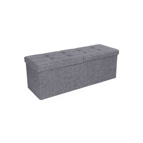 metal otoman fabric large|songmics folding storage ottoman.